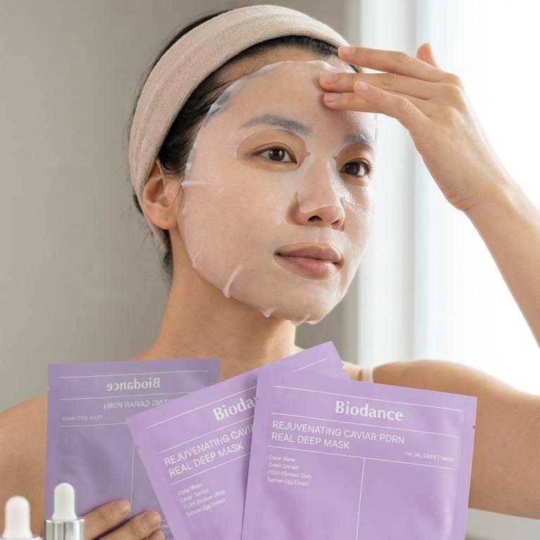 Biodance Caviar PDRN Mask 4er Pack | Anti-Aging Tuchmaske
