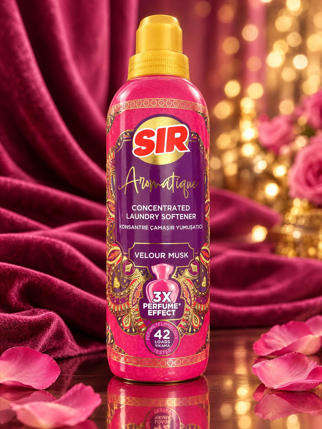 SIR Aromatique Premium Weichspüler 750 ml – Luxus-Duft mit 3x Parfüm-Effekt, 42 Wäschen | Original aus der Türkei | Twilight Bloom, Shaik (Dubai Edition) oder Velour Musk
