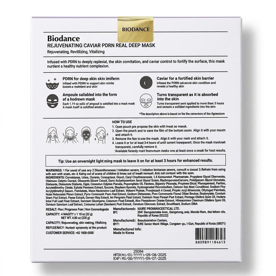 Biodance Caviar PDRN Real Deep Maske