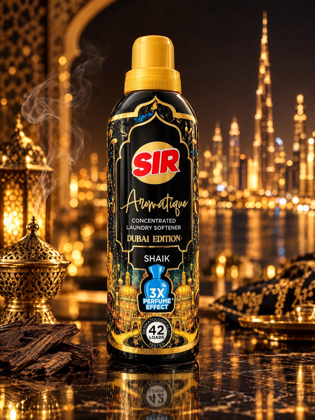 SIR Aromatique Premium Weichspüler 750 ml – Luxus-Duft mit 3x Parfüm-Effekt, 42 Wäschen | Original aus der Türkei | Twilight Bloom, Shaik (Dubai Edition) oder Velour Musk