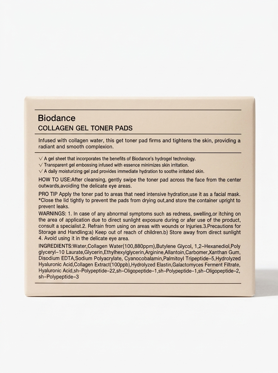 Biodance Collagen Gel Toner Pads, 60 Pads (140 g)