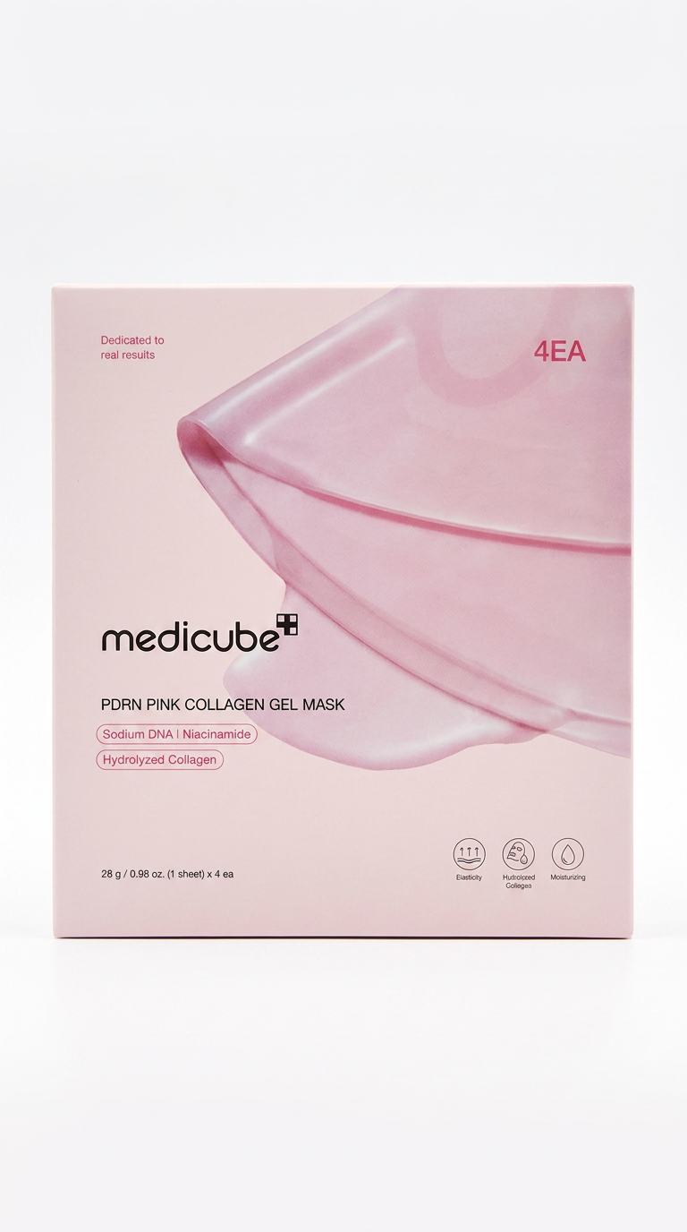 medicube PDRN Pink Collagen Gel Mask, 4 Stück (je 28 g)