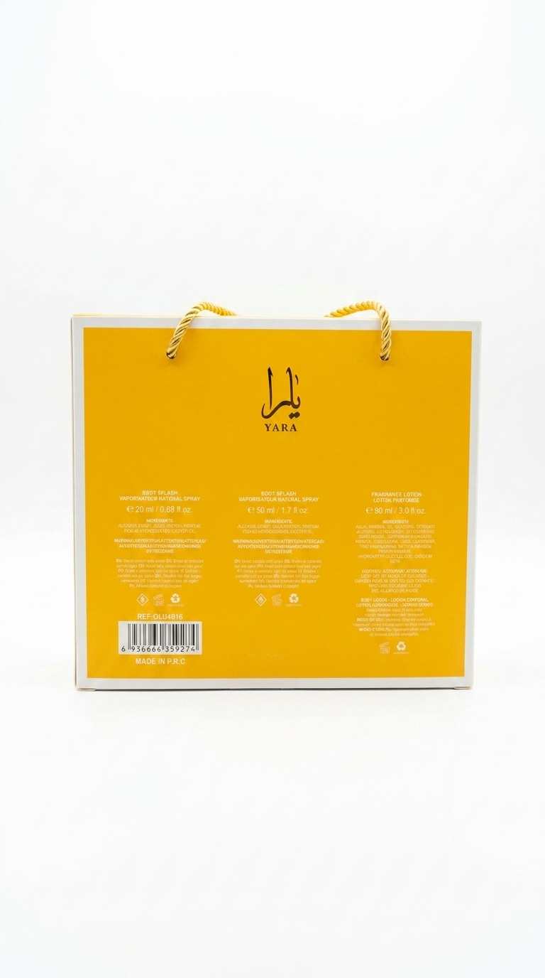 YARA Eau de Parfum Geschenkset, 3-teilig (EDP 50 ml, Body Splash 20 ml, Body Lotion 90 ml)