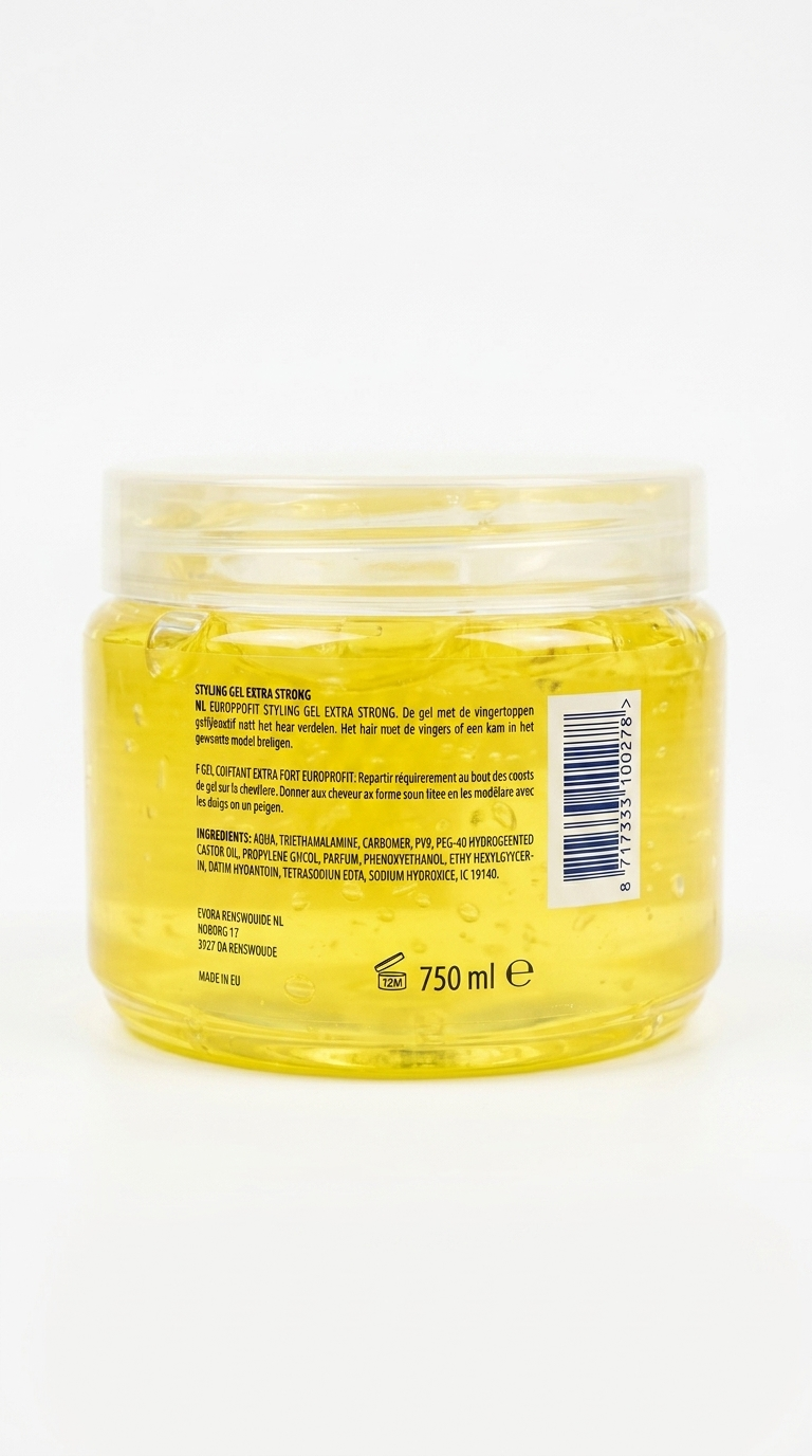 Euro Profit Essential Hair Styling Gel Extra Strong, 750 ml