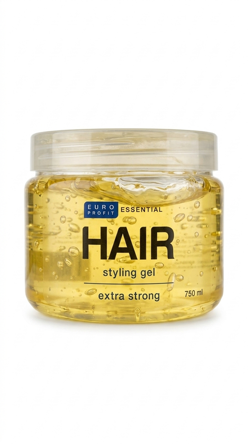 Euro Profit Essential Hair Styling Gel Extra Strong, 750 ml