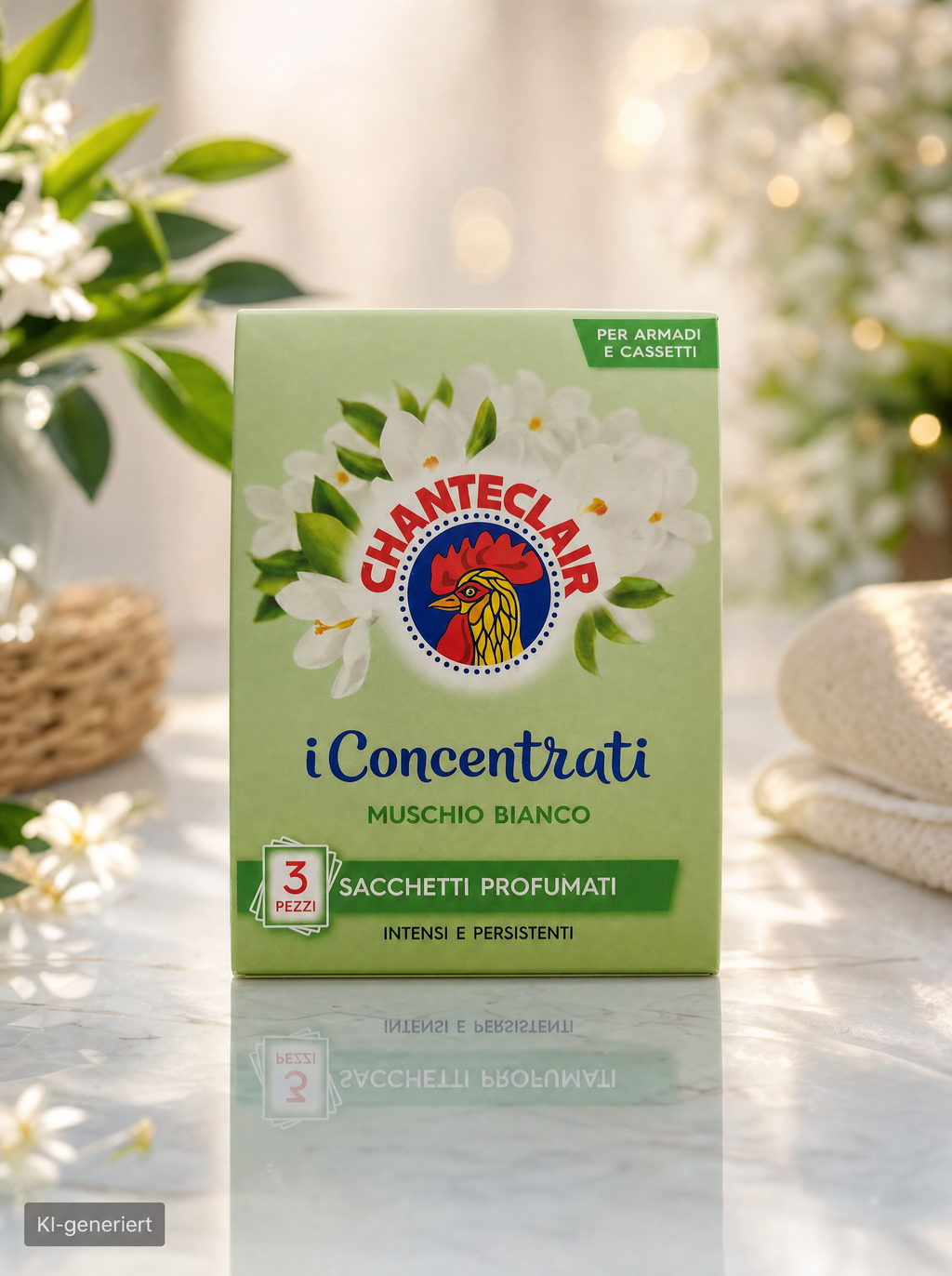 Fiorella Duftsäckchen Muschio Bianco – 3 Stück für Schrank & Schublade