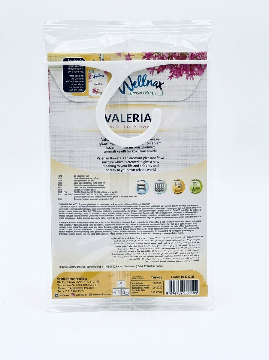 Wellnax Breeze Refresh Duftsäckchen – Valerian Flowers, 21 g