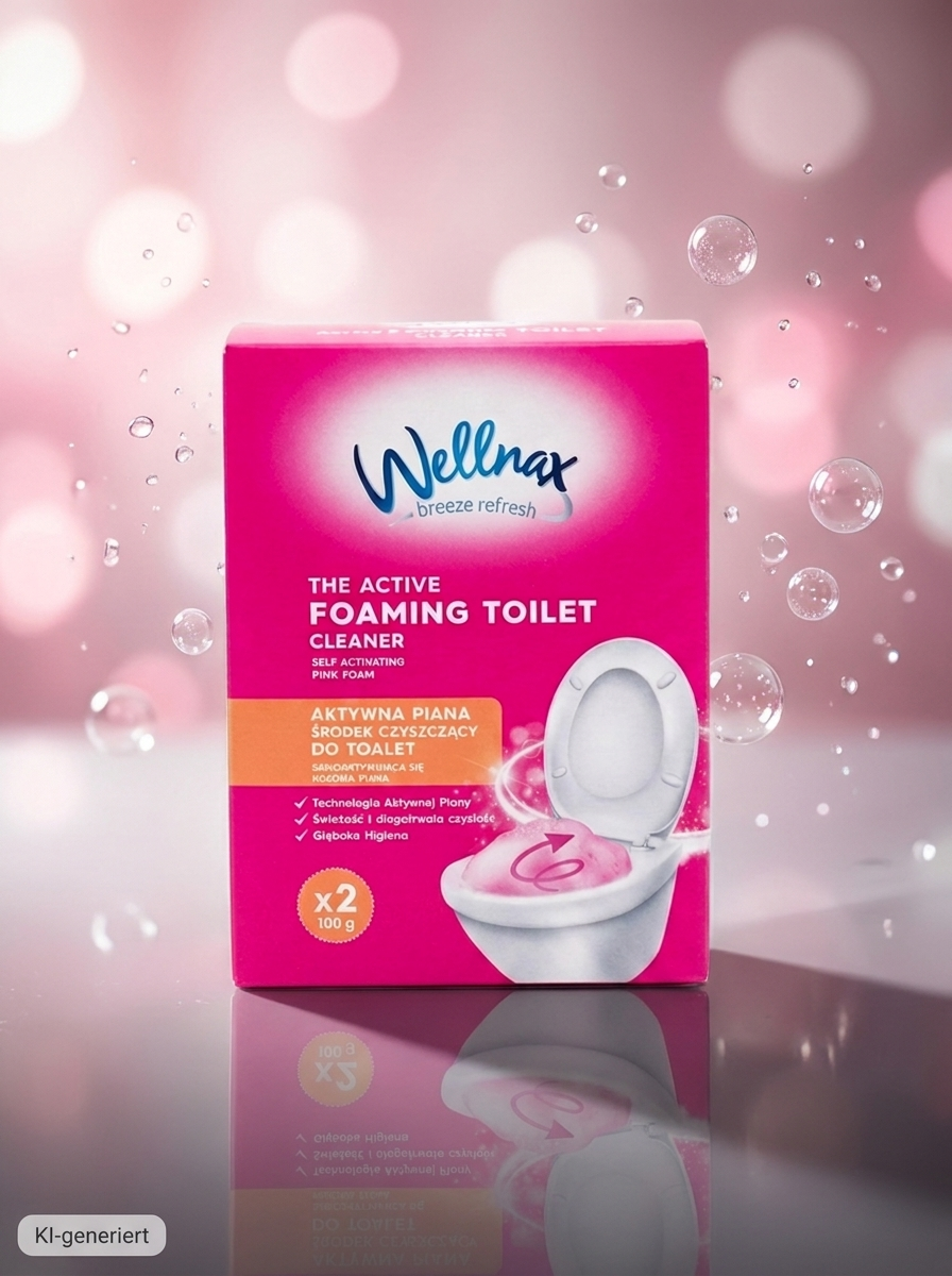 Wellnax Breeze Refresh – The Active Foaming Toilet Cleaner, 2x100 g