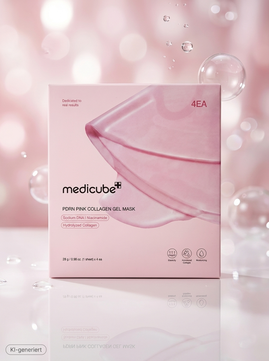 medicube PDRN Pink Collagen Gel Mask, 4 Stück (je 28 g)